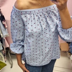 BCBG  Max Azria off the shoulder blouse
